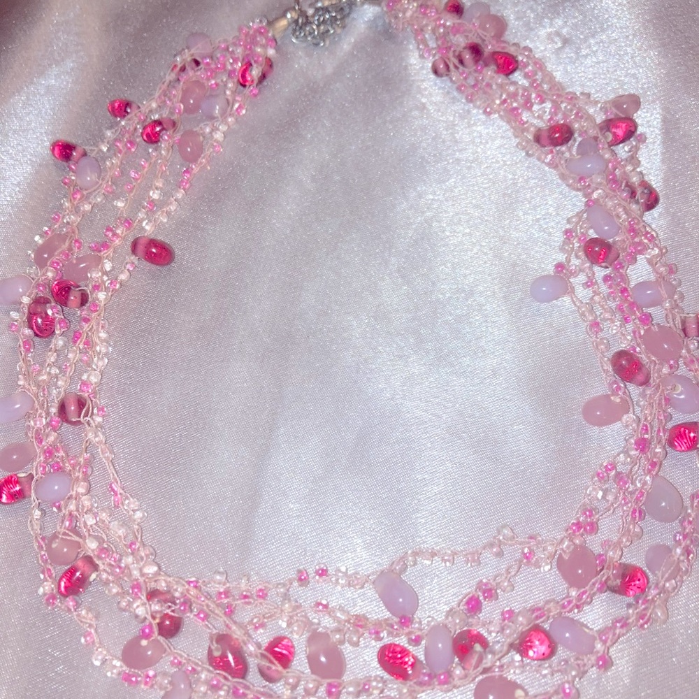 Pink Beaded Necklace